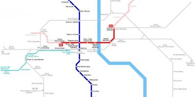 Mapa Metro Varšava polsko