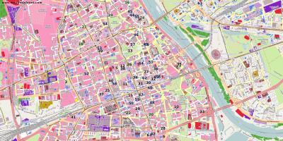 Mapa Varšava město 