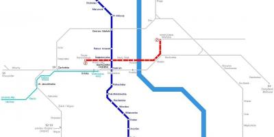Mapa metro ve Varšavě