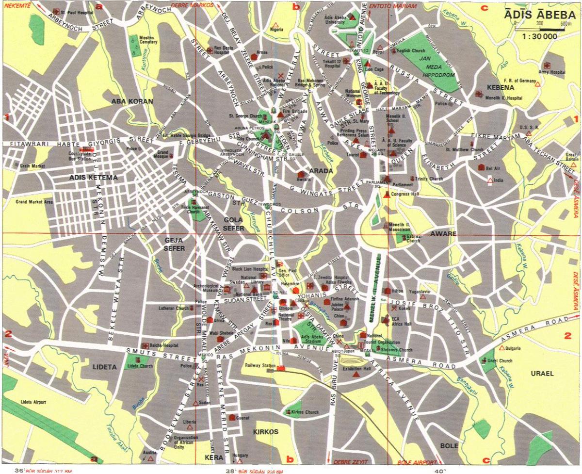 Mapa Varšava zajímavosti 