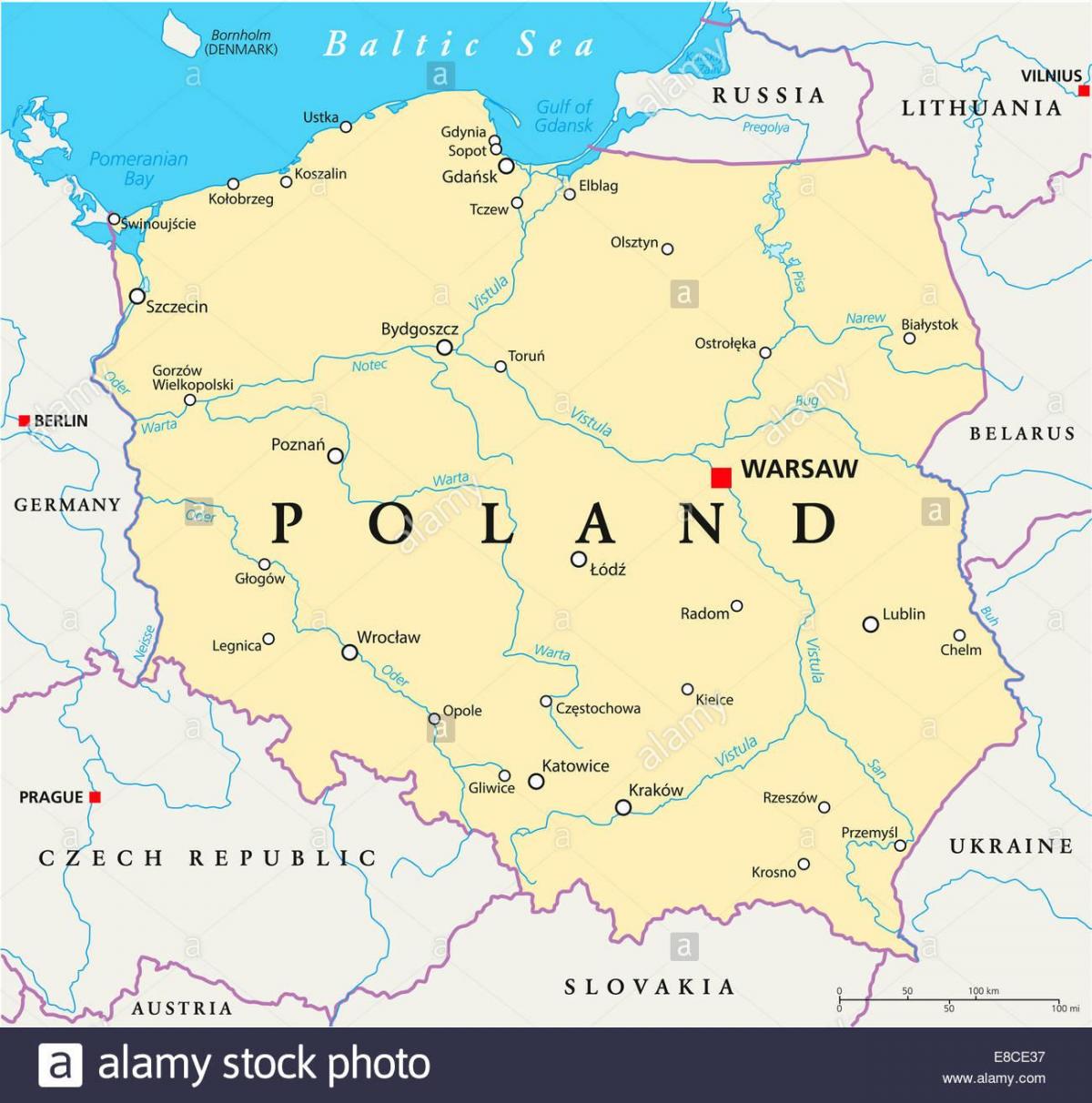 Varšava umístění na mapě světa