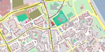 Mapa staré město Varšava, polsko