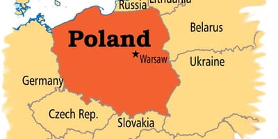 Mapa Varšava evropě