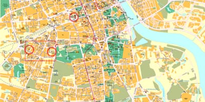 Street mapě z Varšava, polsko