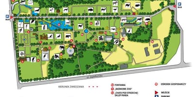Mapa Varšava zoo 