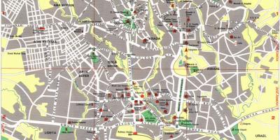 Mapa Varšava zajímavosti 