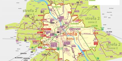 Mapa Varšavy autobusem 