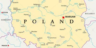 Varšava umístění na mapě světa